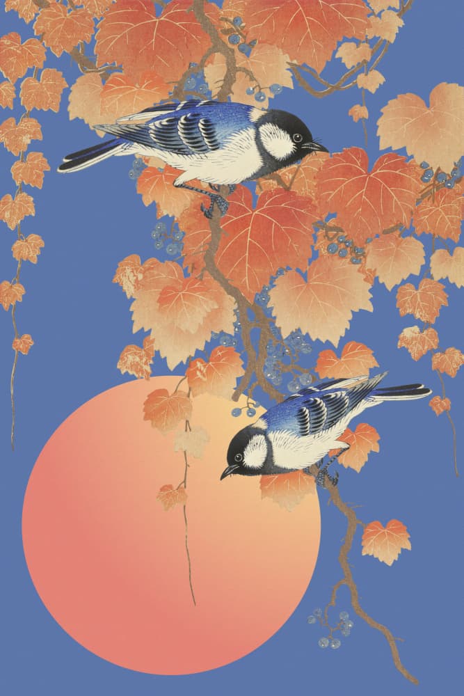 Autumn Birds Sunrise by Marja van den Hurk — canvas wall art