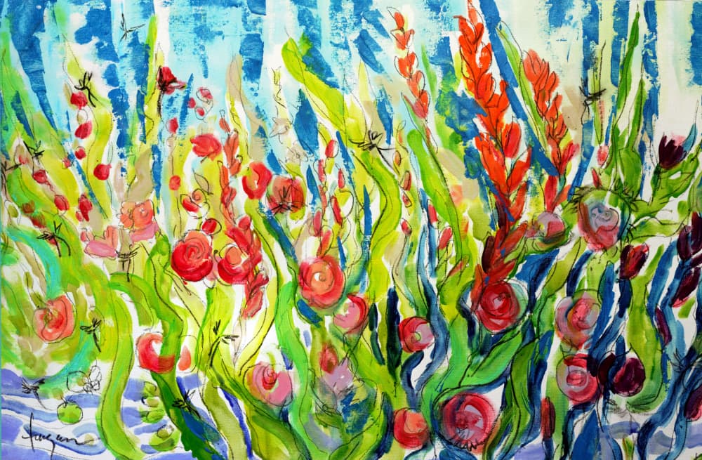 Blooming Frenzy by Dorothy Fagan — canvas wall art
