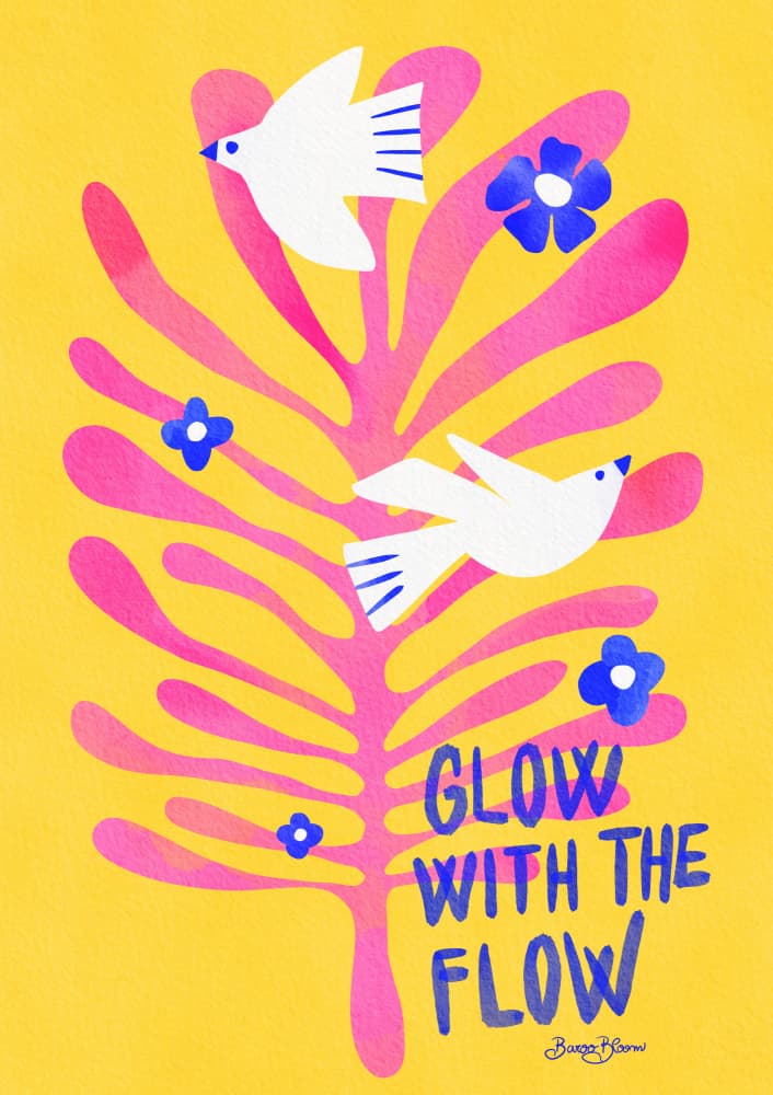 Glow With The Flow by Baroo Bloom — canvas wall art
