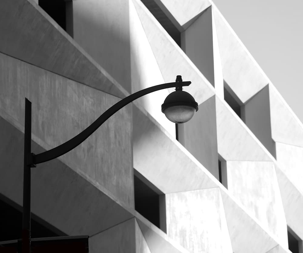 Geometric Facade Lamp by Robin Wechsler — canvas wall art