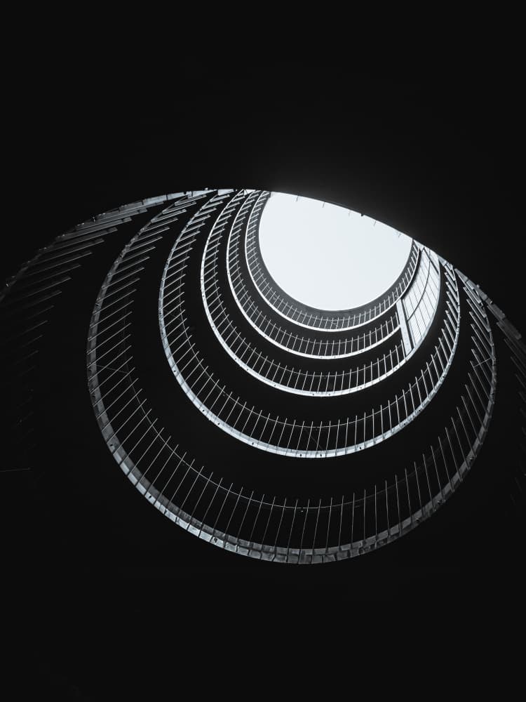 Upward Spiral Architecture by IKUMI FUKAZAWA — canvas wall art