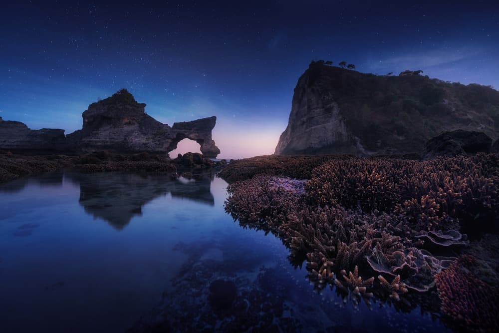 Ocean Arch Under Stars by Juan Pablo de Miguel — canvas wall art