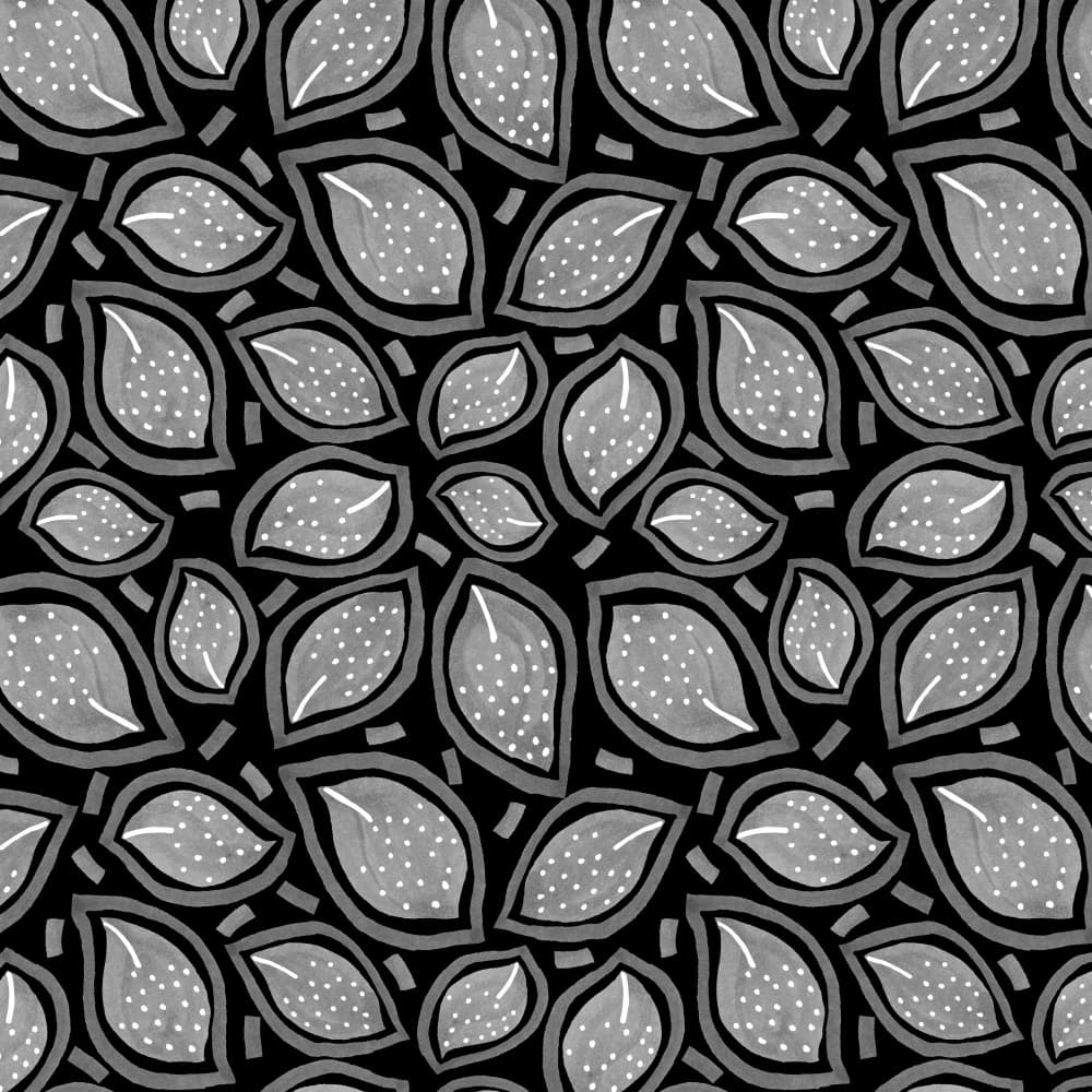 Monochrome Leaf Pattern by Michele Channell — canvas wall art