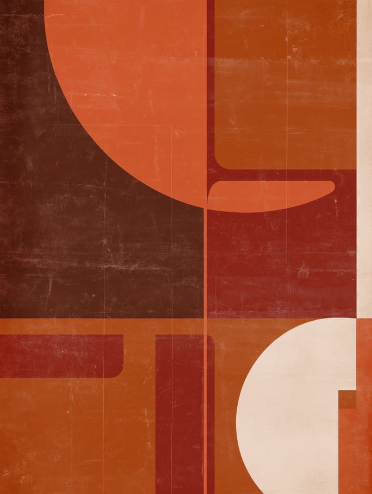 Midcentury Abstract Shapes by Imaginative — canvas wall art