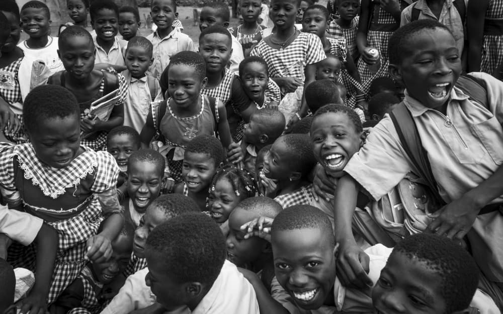 Joyful African Children by Elena Molina — canvas wall art