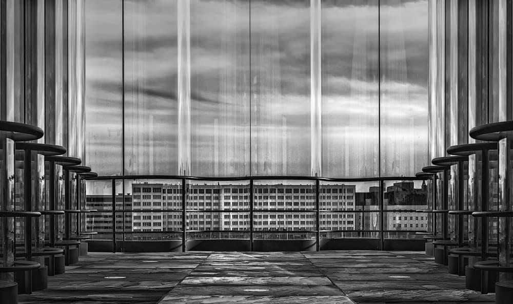 Minimalist City View by Jef Van den Houte — canvas wall art