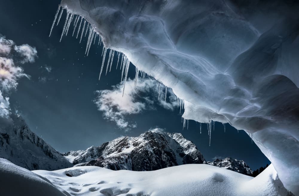 Majestic Ice Cave Vista by YANGYING — canvas wall art