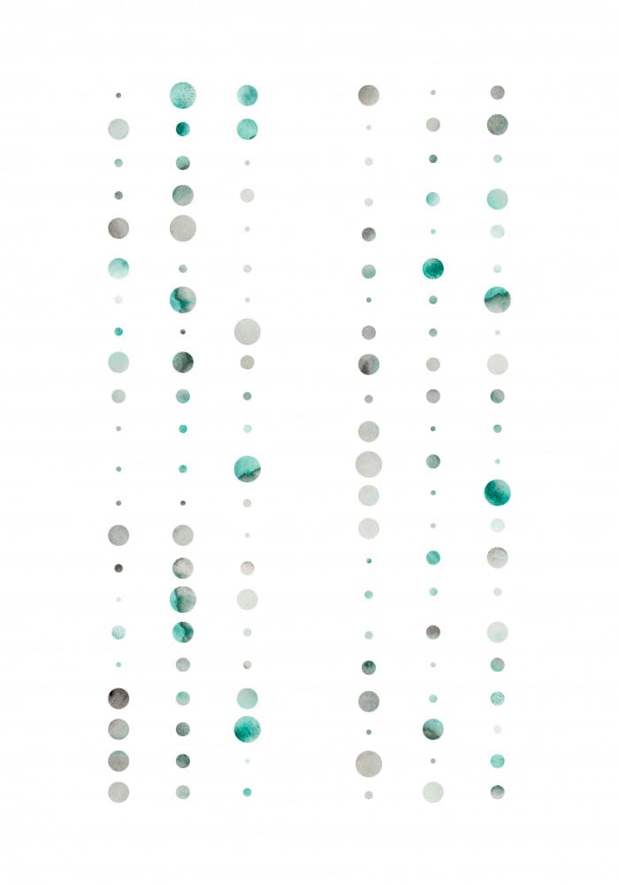 Watercolor Dot Columns by Fabiana Silveira — canvas wall art