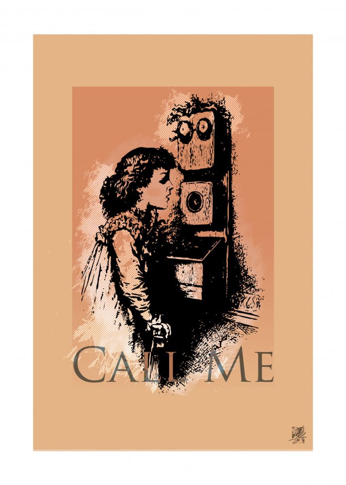 Vintage Telephone Call by Osvaldo Russo — canvas wall art