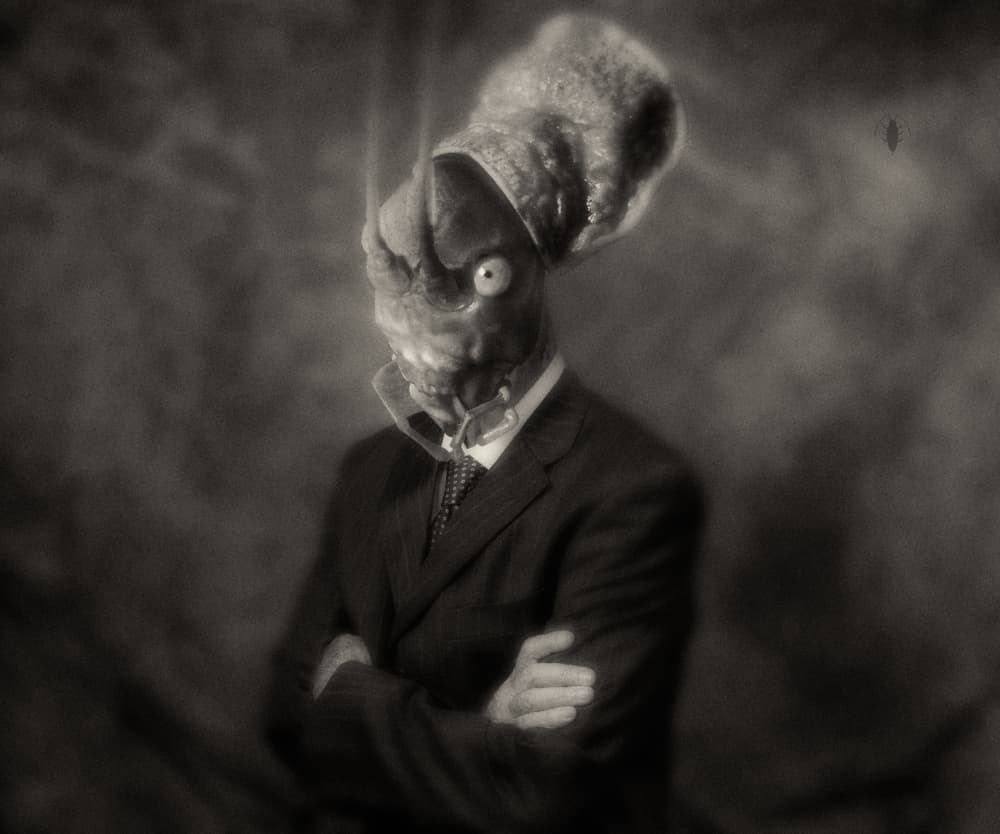 Surreal Gentleman Portrait by Vito Guarino — canvas wall art