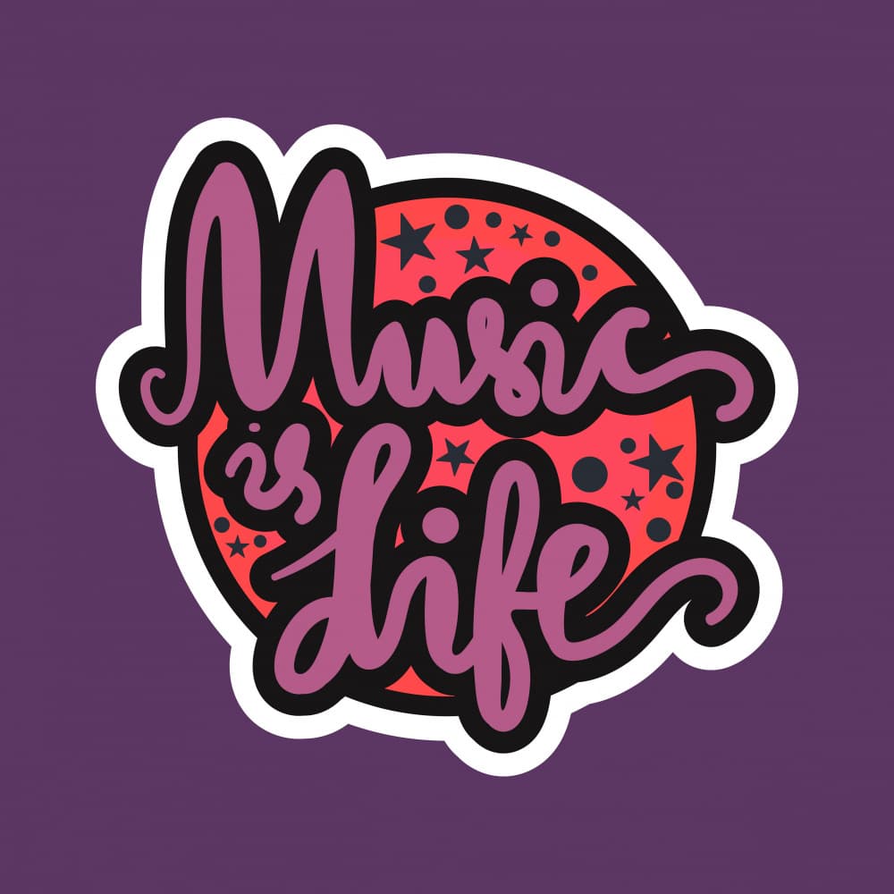 Creative Music Life Quote by Marika Barsrsind — canvas wall art
