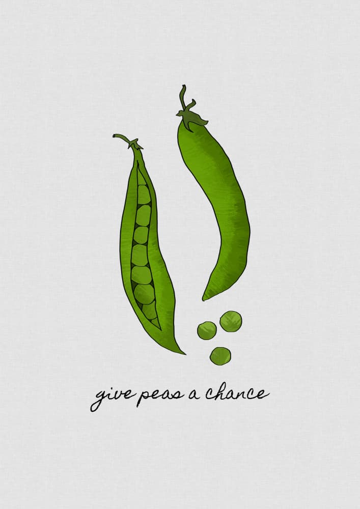 Give Peas A Chance by Orara Studio — canvas wall art
