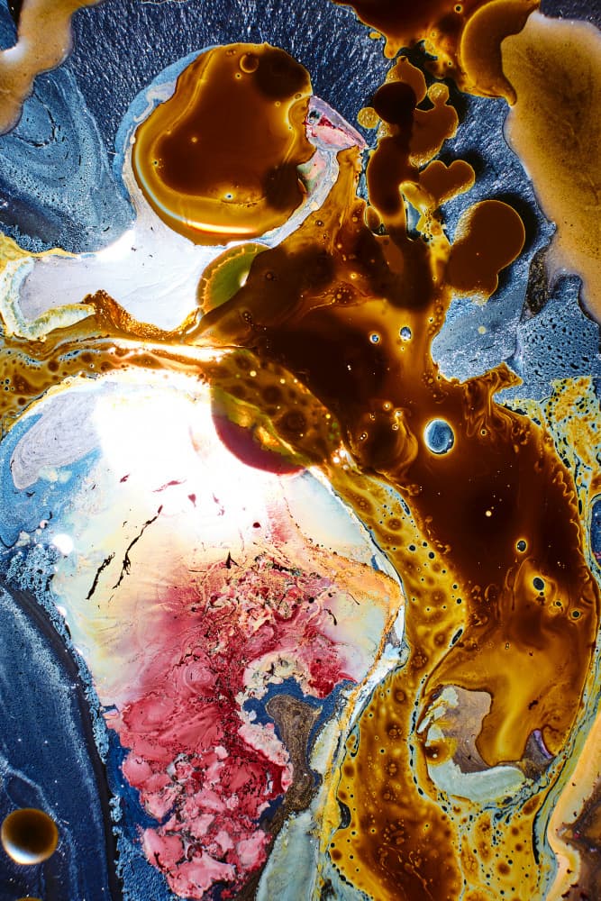 Vibrant Fluid Forms by Haojunjie — canvas wall art