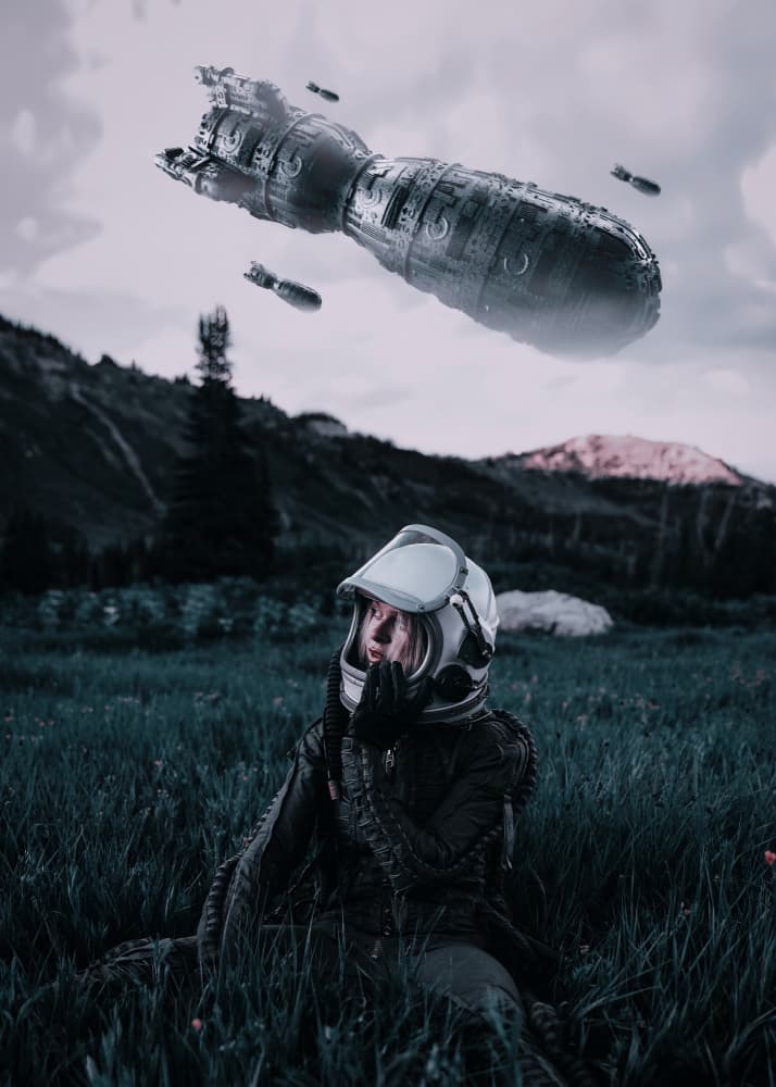 Despair Under Falling Bombs by Ariz Rab — canvas wall art