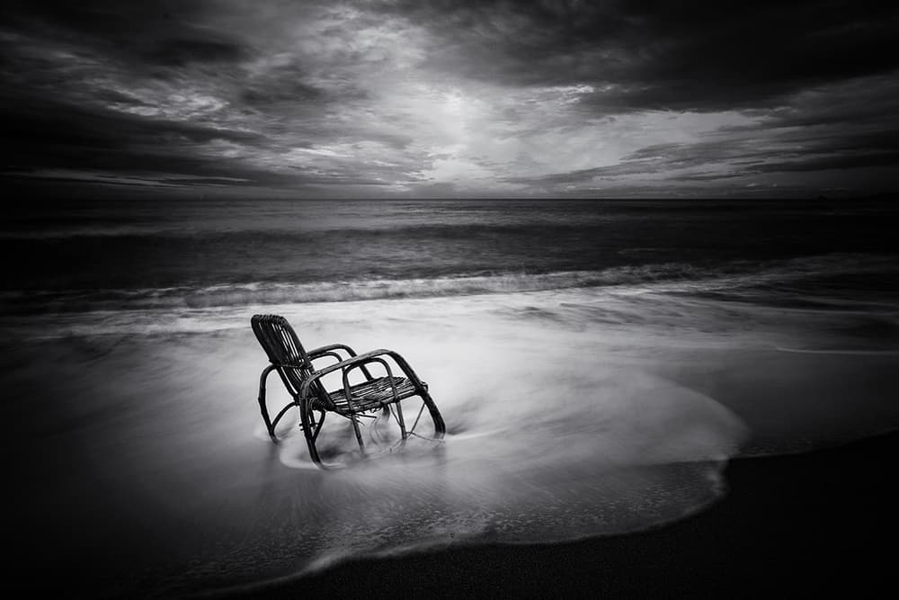Lonely Beach Chair by Massimo Della Latta — canvas wall art