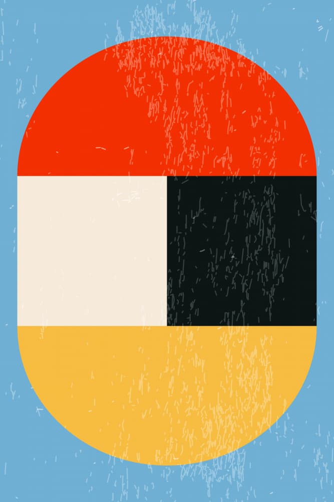 Bauhaus Color Block by jay stanley — canvas wall art