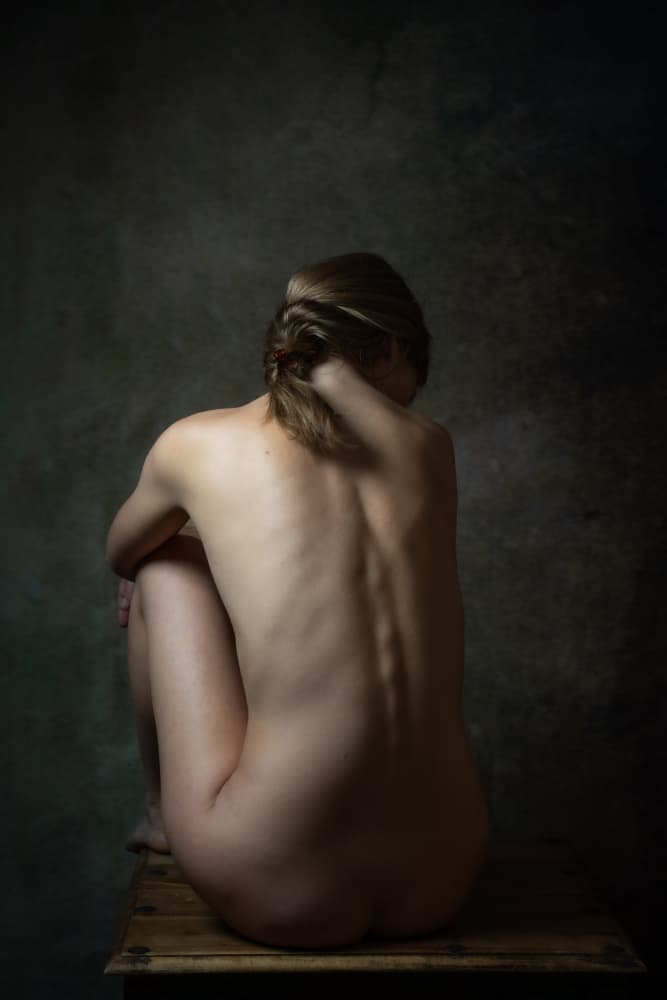 Contemplative Nude Figure by Ruth Franke — canvas wall art