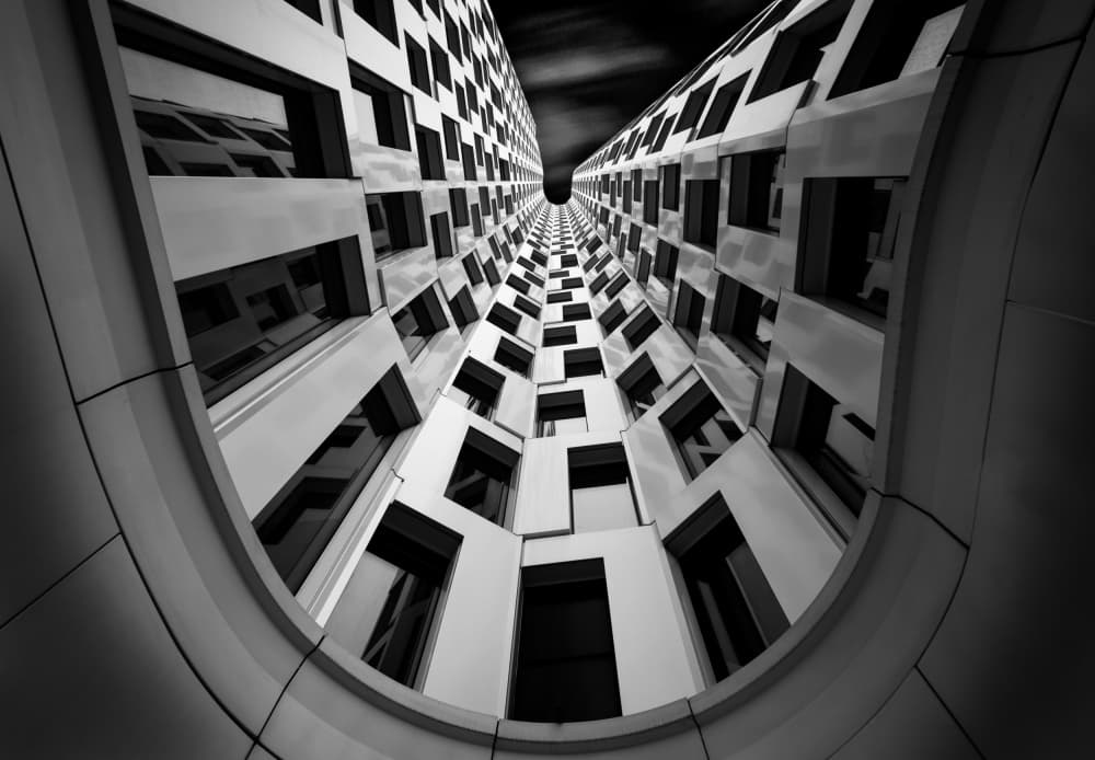 Curved Urban Architecture by Jean Vandijck — canvas wall art