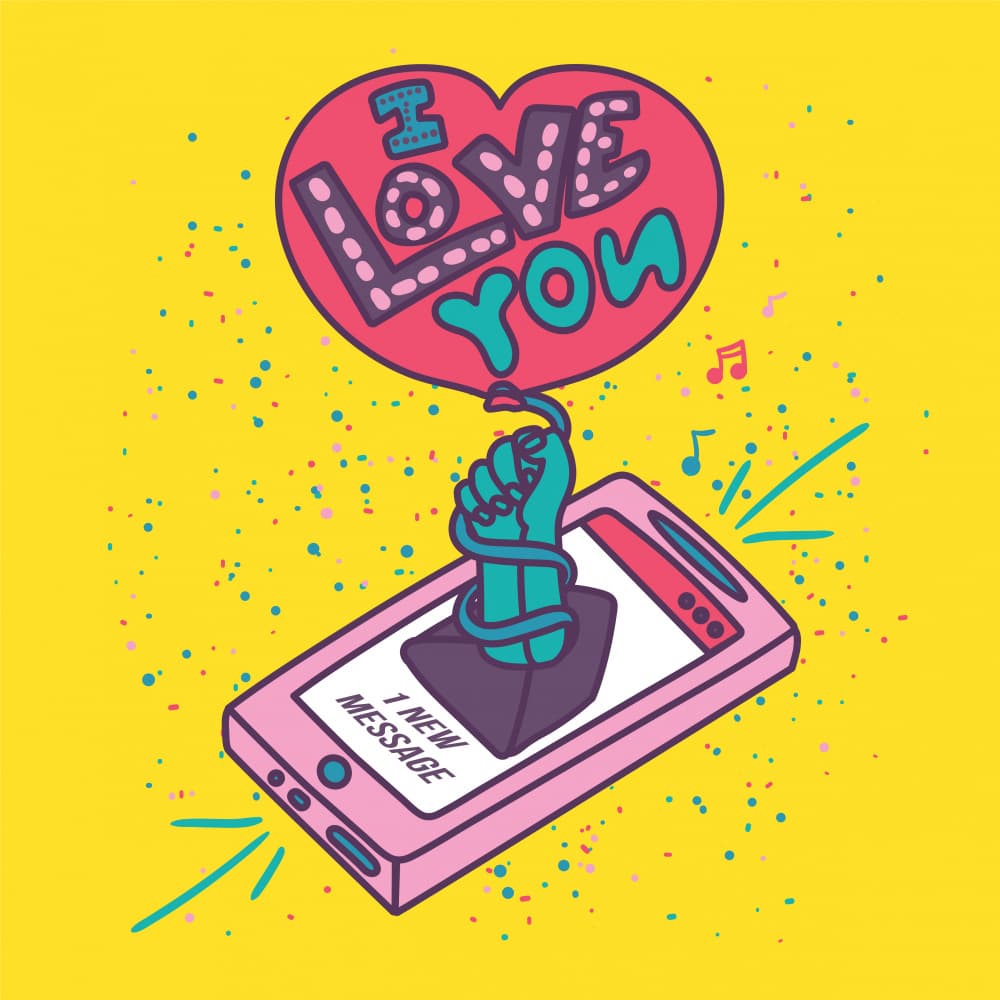 I Love You Notification by Marika Barsrsind — canvas wall art