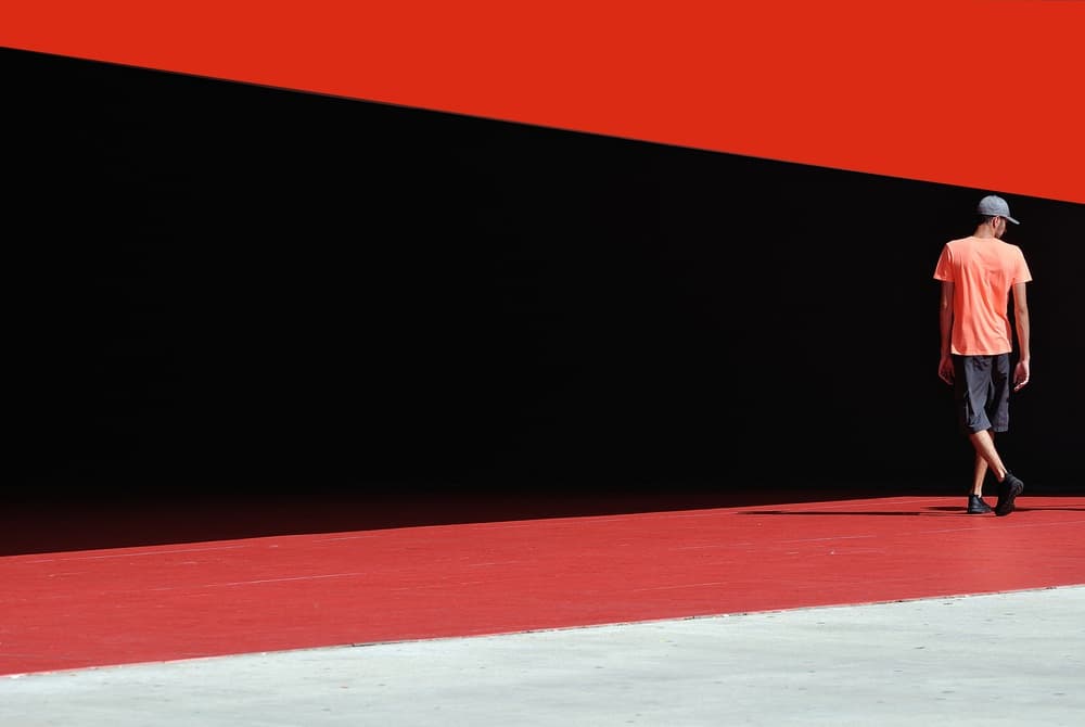 Modern Man Red Black by Claudio Moretti — canvas wall art
