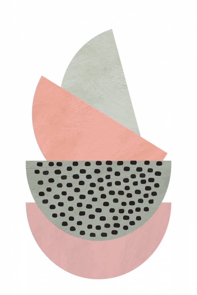 Stacked Geometric Pastels by Sally Ann Moss — canvas wall art
