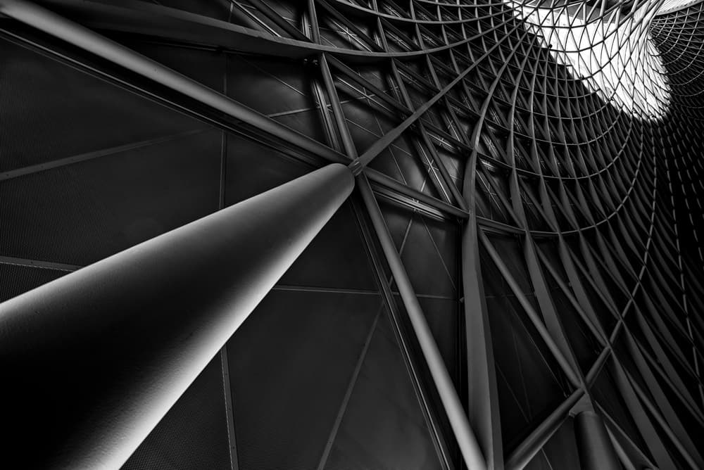 Geometric Ceiling Structure by Karol Važan — canvas wall art
