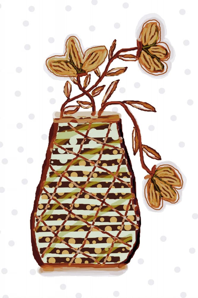 Earthy Botanical Vase by Christina Sillen — canvas wall art