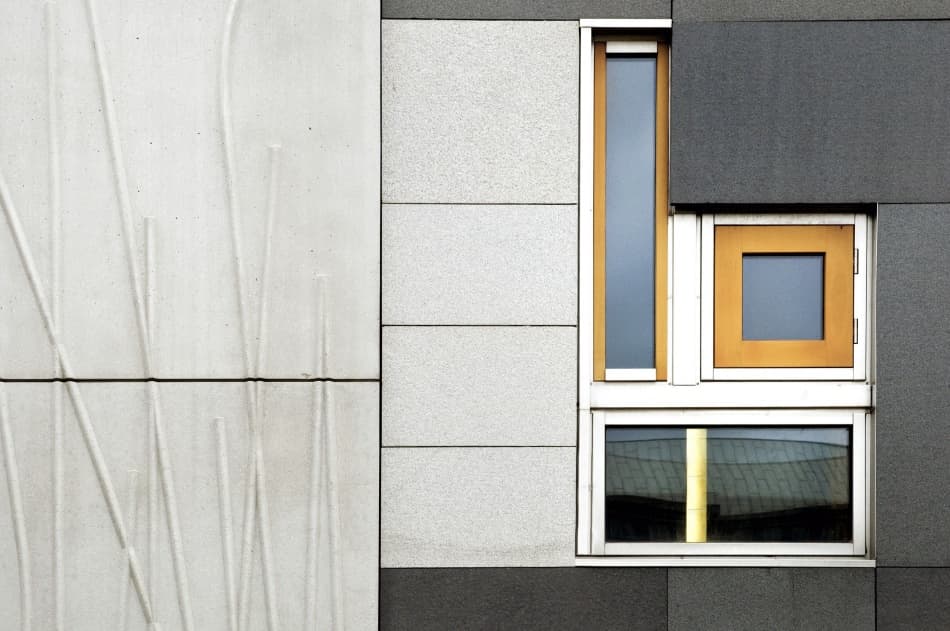 Geometric Facade Windows by Linda Wride — canvas wall art