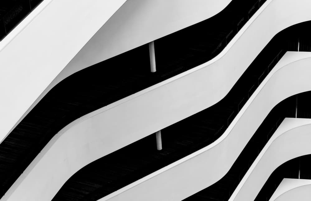 Dynamic Curved Lines by Henk van Maastricht — canvas wall art