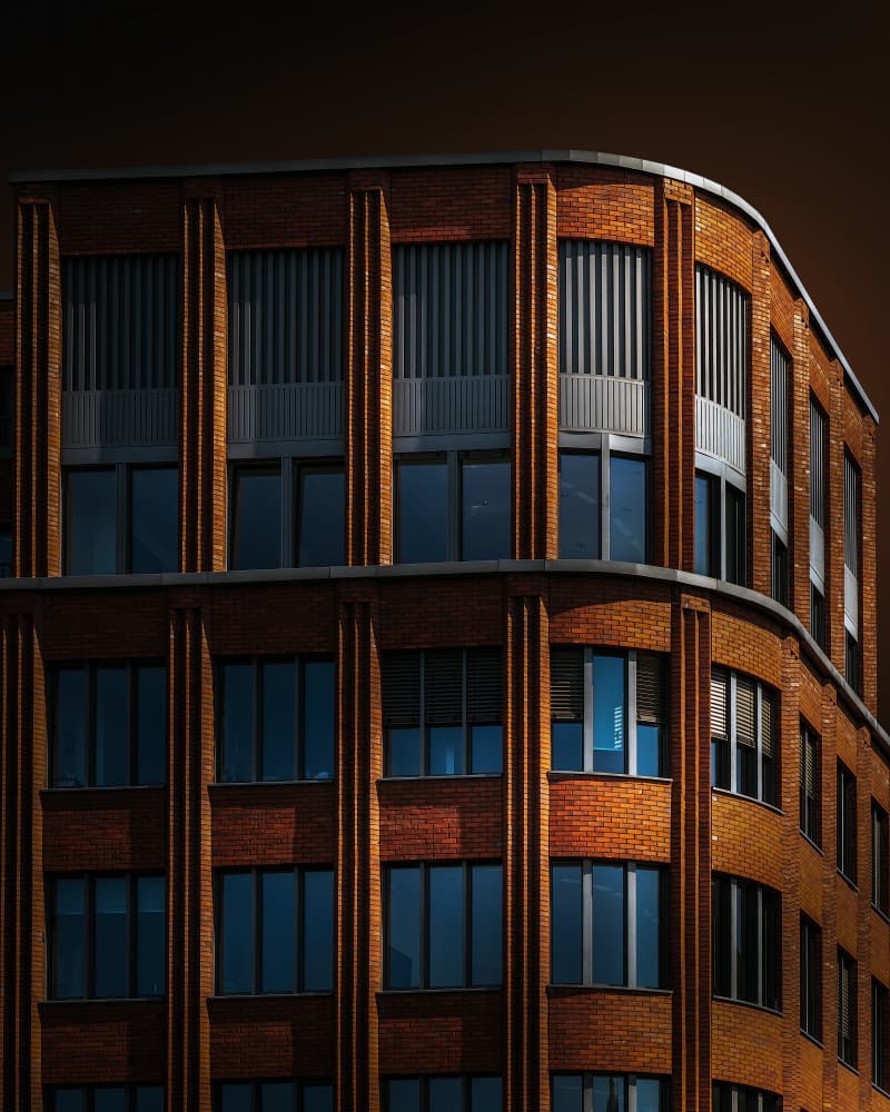Curved Brick Architecture by Luigi Greco — canvas wall art