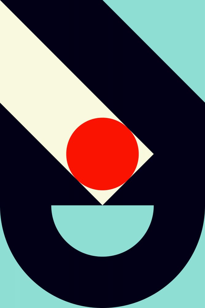 Dynamic Geometric Balance by Petr Strnad — canvas wall art