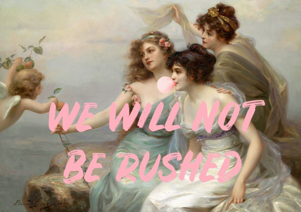 Classical Women Bubblegum Defiance by Talitha McQueen — canvas wall art