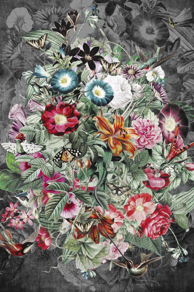 Vibrant Night Garden by Simon Goggin — canvas wall art