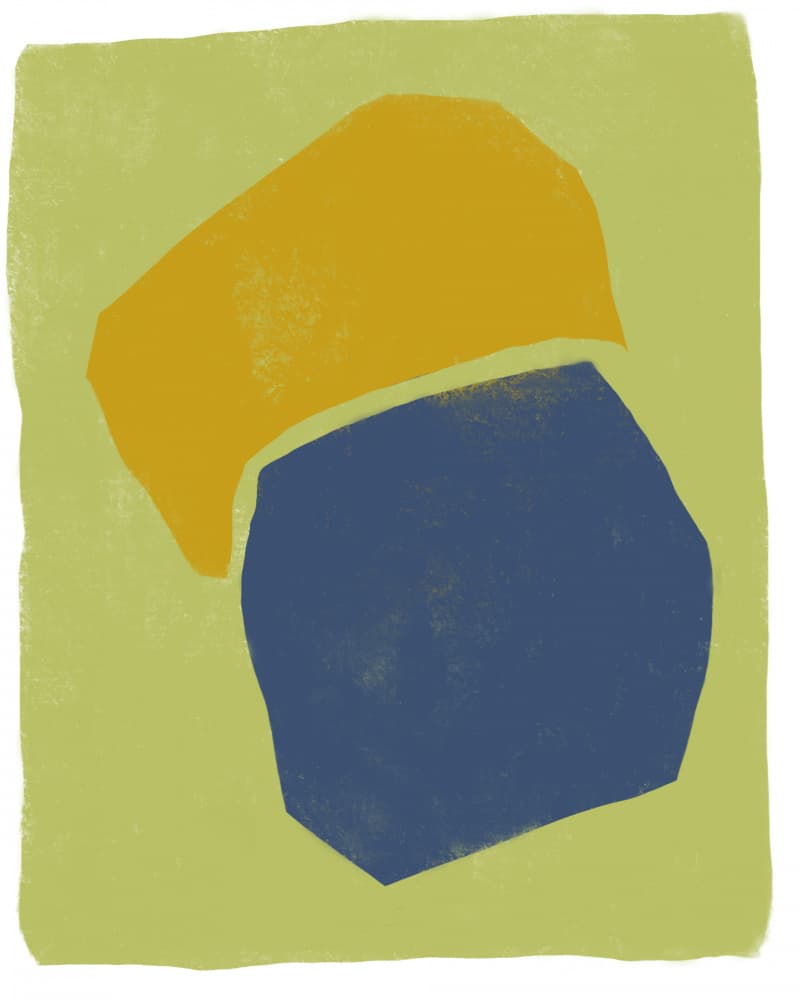 Organic Color Block by Bronwyn Baker — canvas wall art