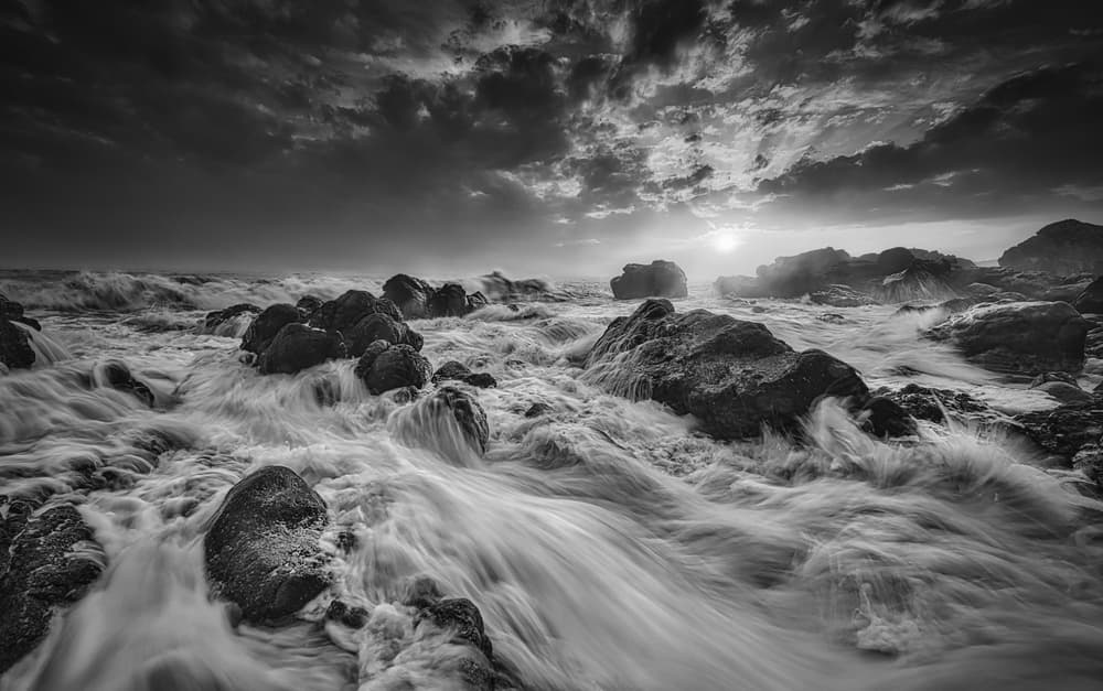 Stormy Sea Rocks by Takafumi Yamashita — canvas wall art