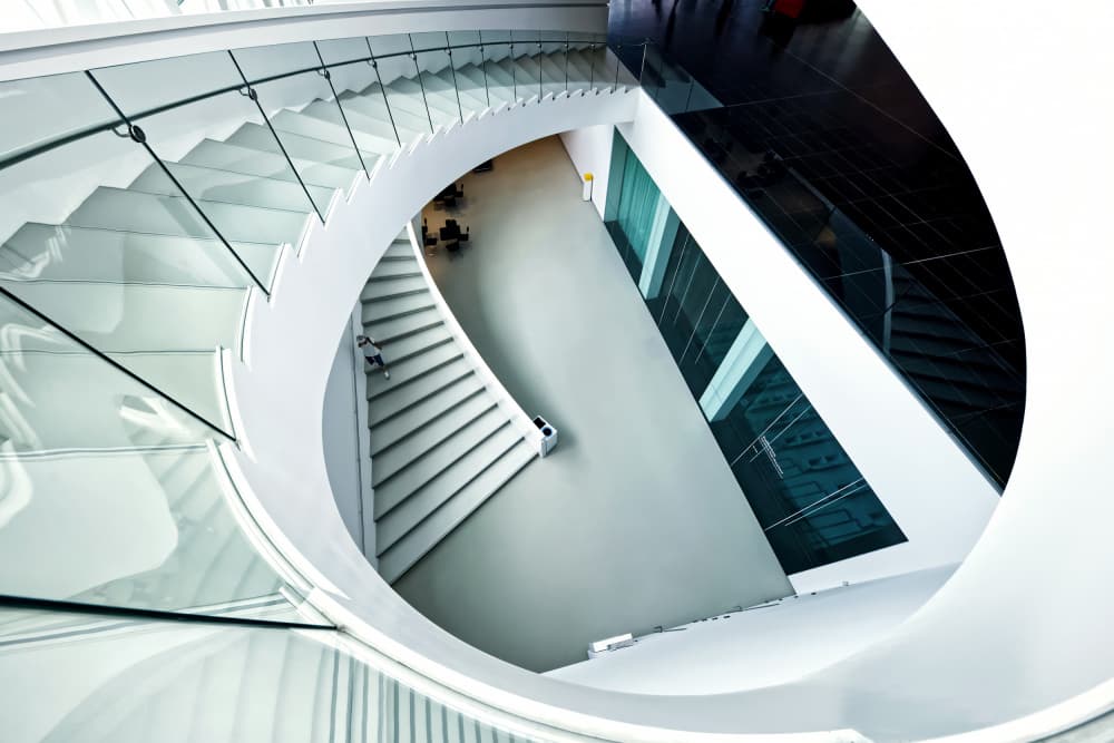 Modern Spiral Staircase by Michiko Ôtomo — canvas wall art