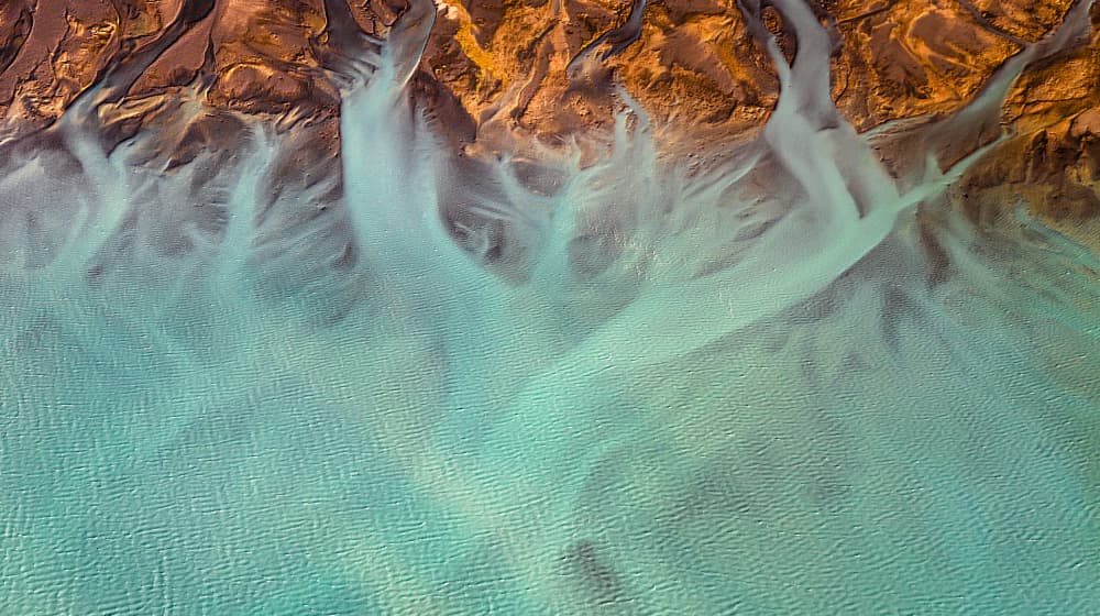 Turquoise River Delta by Li Ying — canvas wall art