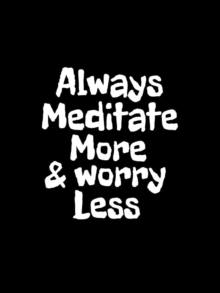 Meditate More Worry Less by Happie Eagle — canvas wall art