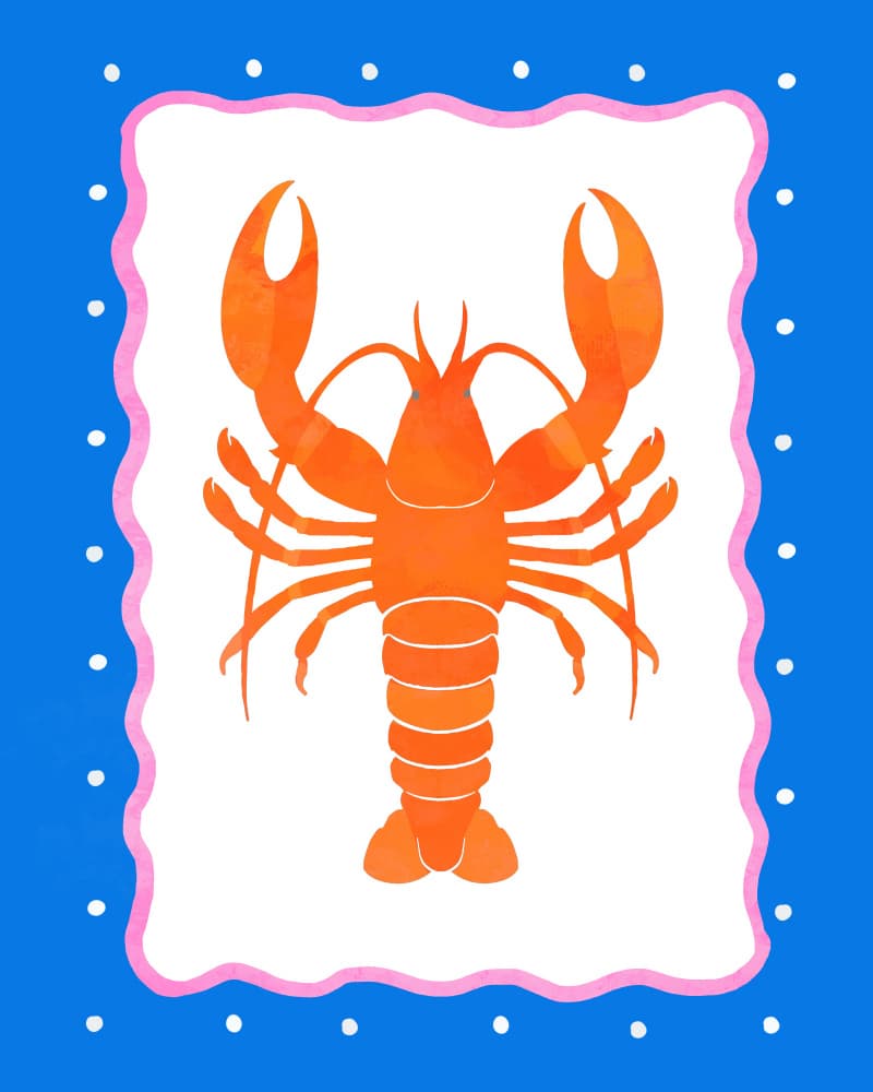 Lobster by Petra Lizde — canvas wall art