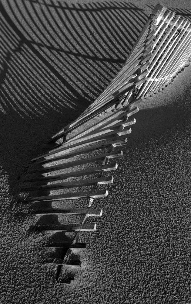 Geometric Bench Shadows by Nana Sousa Dias — canvas wall art