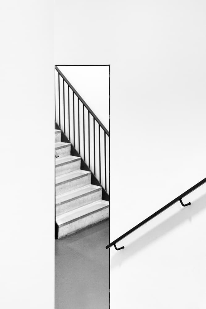 White Walls Black Railings by Jeroen van de Wiel — canvas wall art