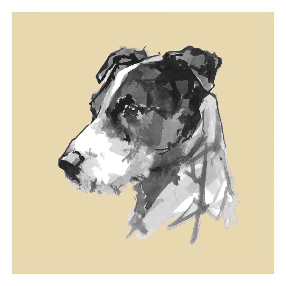 Modern Dog Portrait by cartissi — canvas wall art
