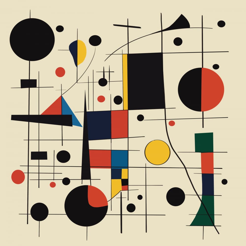 Dynamic Geometric Abstraction by Little Dean — canvas wall art