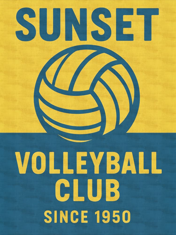 Sunset Volleyball Club by Andreas Magnusson — canvas wall art