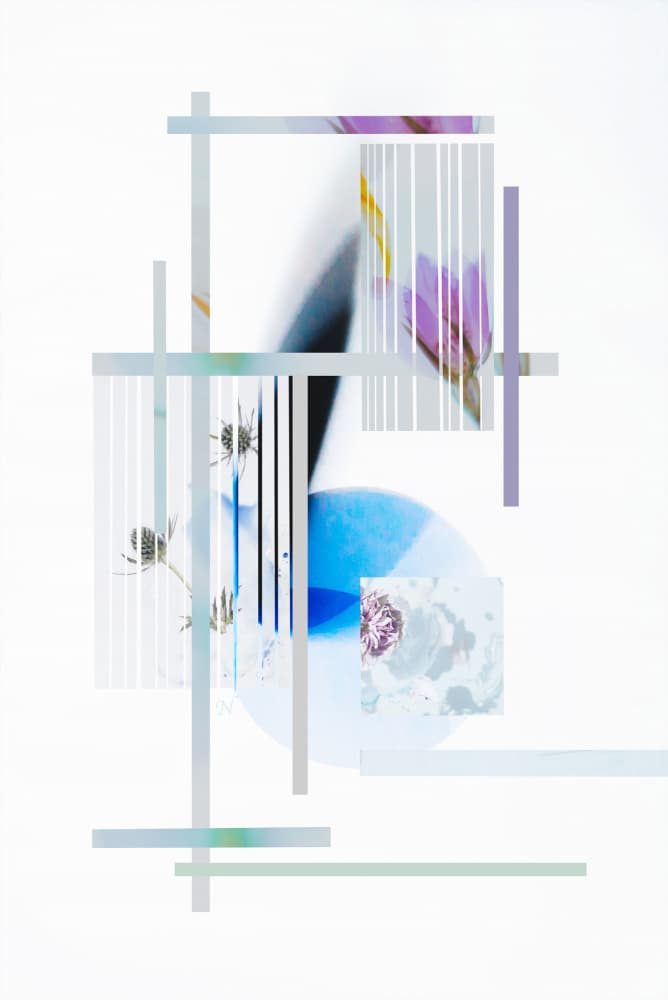 Abstract Floral Geometry by Pelin Atilla — canvas wall art