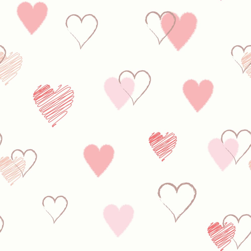 Soft Pink Hearts Pattern by kanokwan khansuwan — canvas wall art