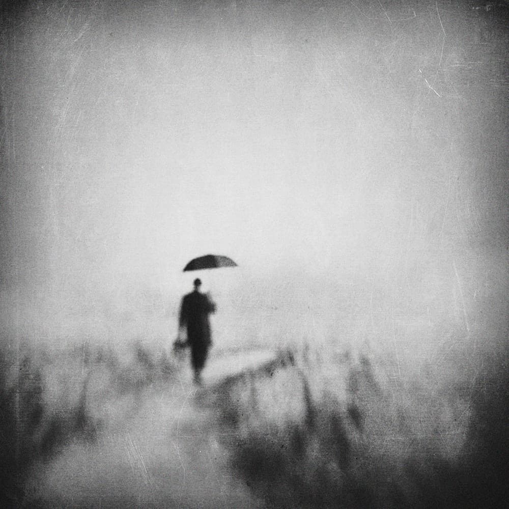 Man Walks Misty Path by Ajie Alrasyid — canvas wall art