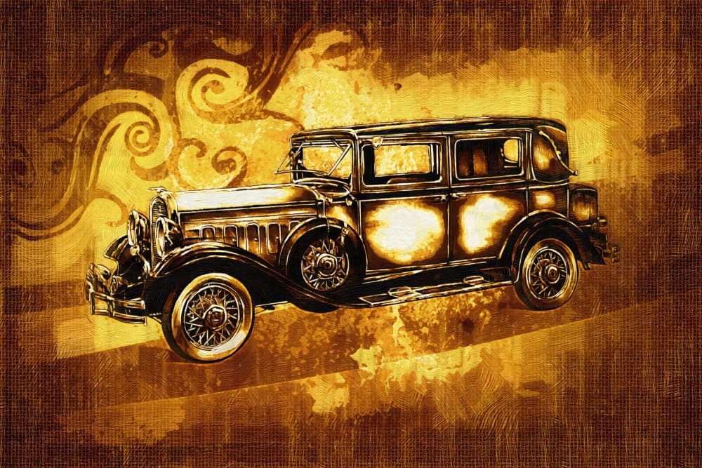 Art Deco Vintage Car by Rafal Kulik — canvas wall art