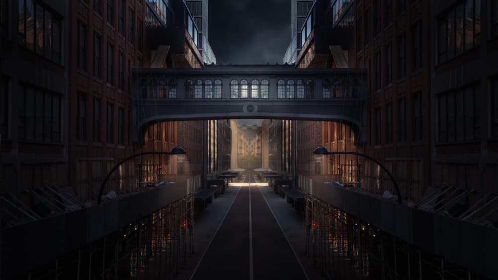 Urban Path To Light by Dani Otero Sobrino — canvas wall art