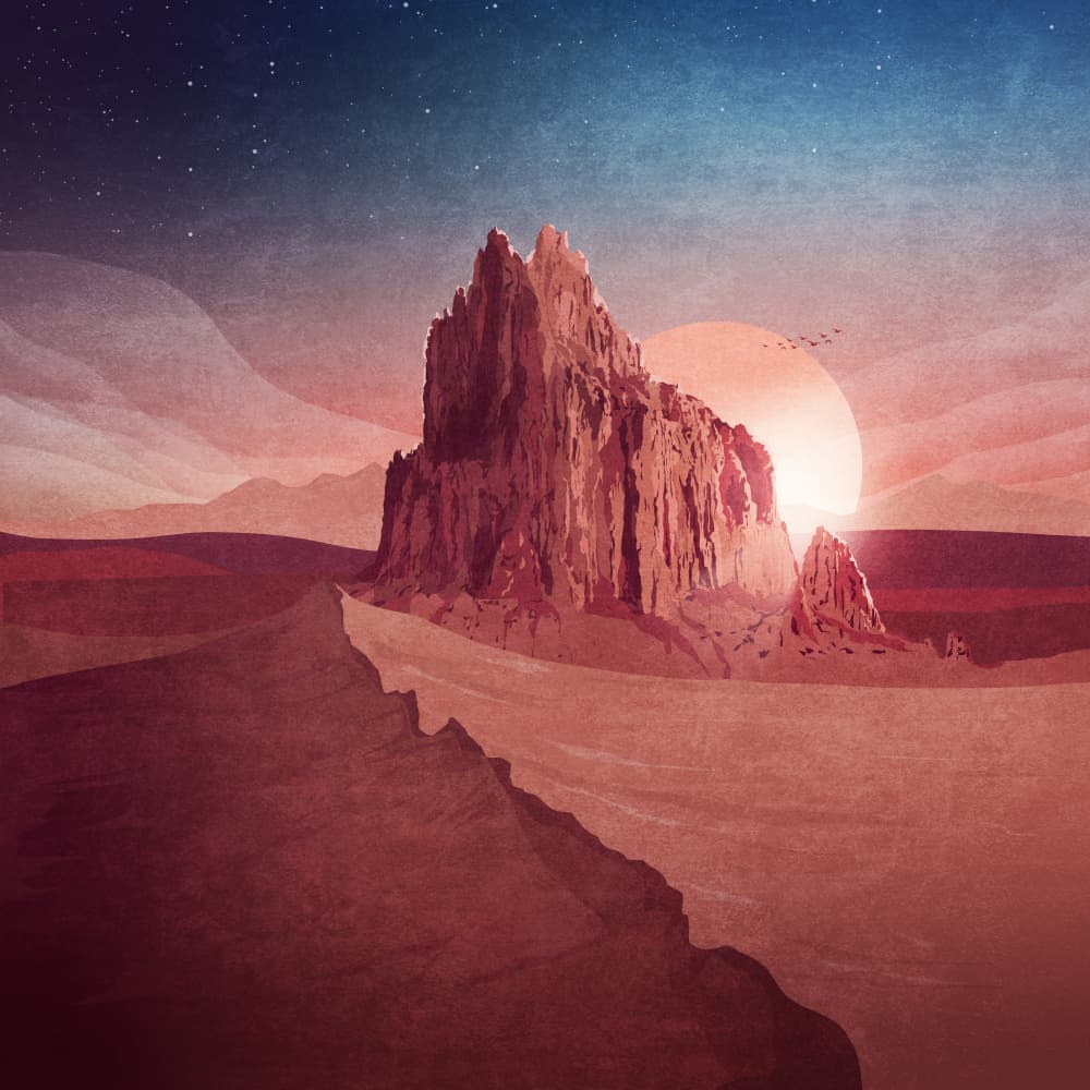 Desert Dawn Mirage by Emel Tunaboylu — canvas wall art